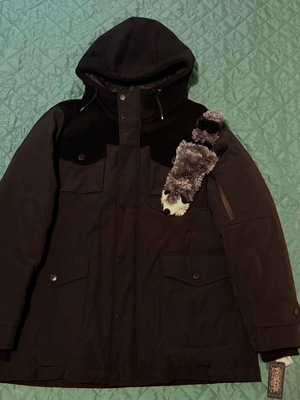 NEW Pendleton mens XL black Ontario down parka winter jacket hybrid NWT - Picture 9 of 9